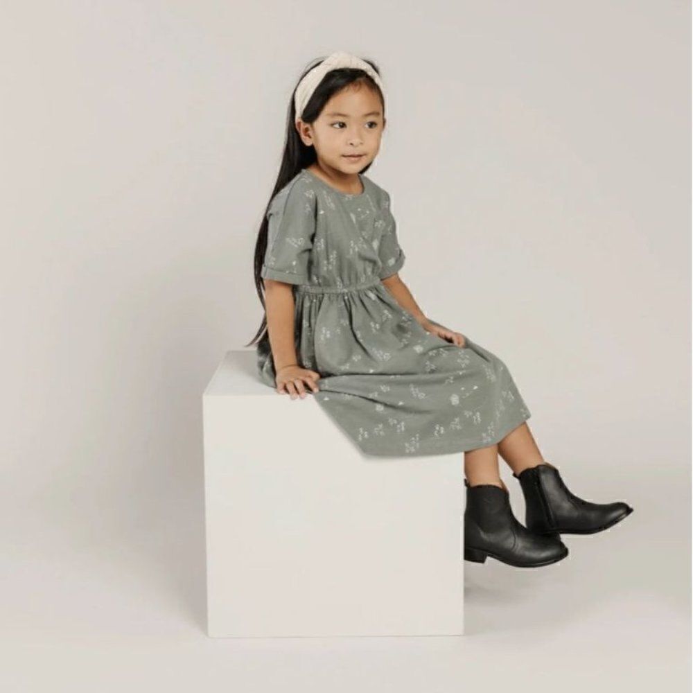 NWT! Rylee + Cru Kat T-Shirt Dress Woods in Indigo Size 12-18M